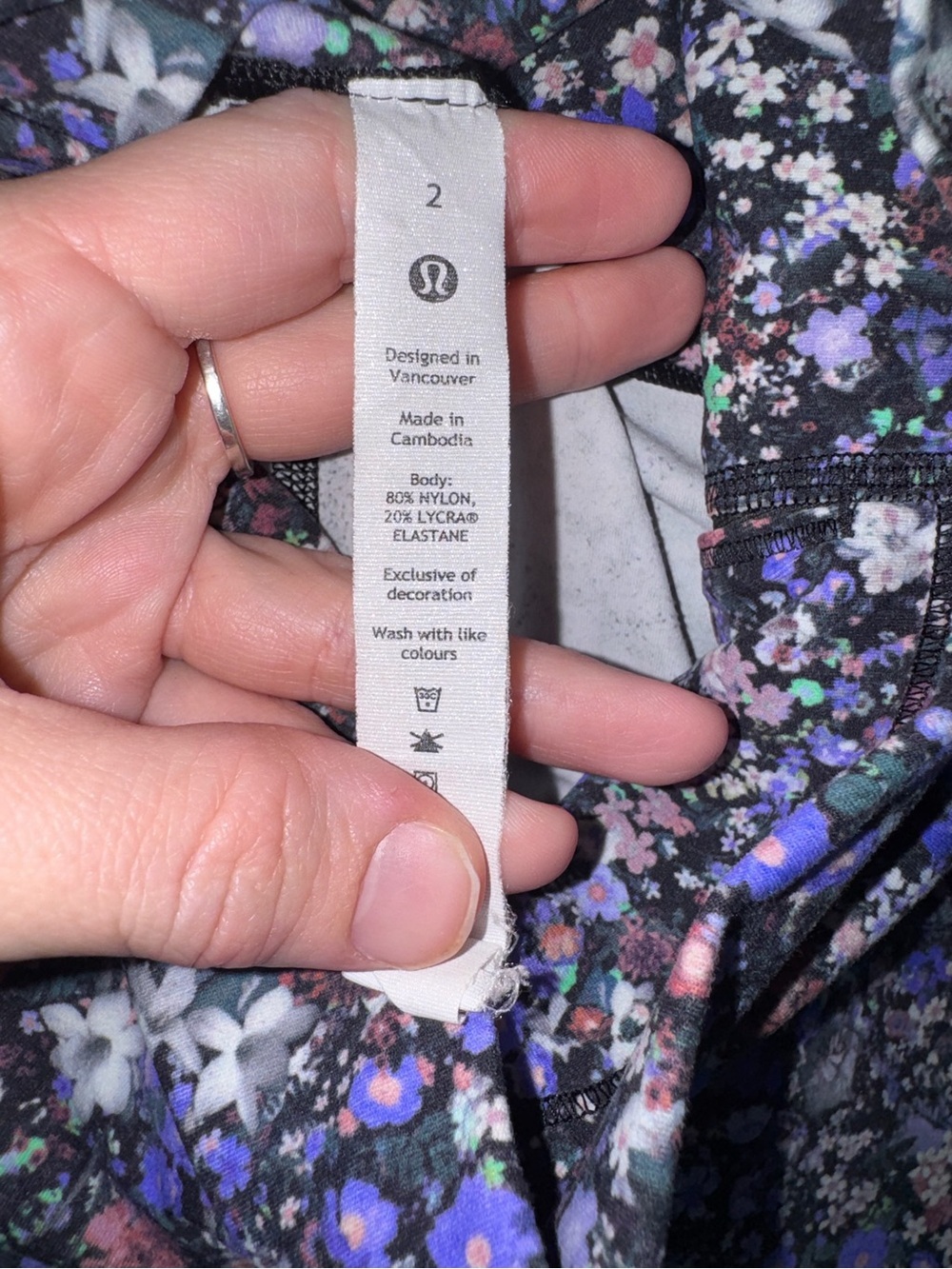 Lululemon Wunder Under HR 7/8 Tight 25 Floral 2 - Picture 6 of 11